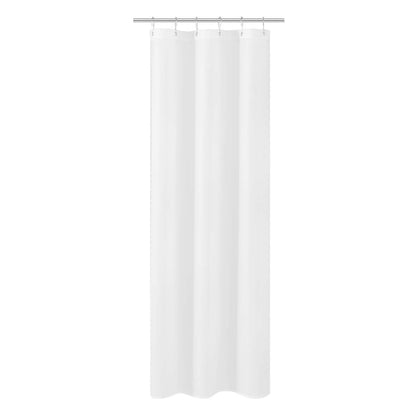 N&Y HOME Fabric Shower Curtain Liner with Magnets Standard Size, White
