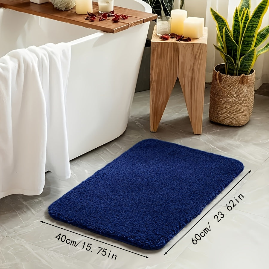 Long Plush Super Absorbent Bath Mat, Non-Slip And Anti-Fall, Ultra-Soft Walking Feel, Comfortable And High-Quality Bath Carpet, Suitable for Bathtub, Shower, Bathroom Additions, Home Decor Floor Mat, Safe Choice for Bathroom