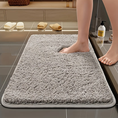 Long Plush Super Absorbent Bath Mat, Non-Slip And Anti-Fall, Ultra-Soft Walking Feel, Comfortable And High-Quality Bath Carpet, Suitable for Bathtub, Shower, Bathroom Additions, Home Decor Floor Mat, Safe Choice for Bathroom