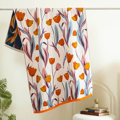 1pc 100% Cotton , Soft, Quick-Drying, And Absorbent. Ideal for Bedding, Sofa Throws, And Outdoor Beach Use. Perfect for Home Or Beach Outings And Other Locations. A Great Gift for, Measuring 27 by 55 Inches
