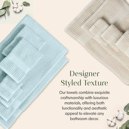 4 Pack 100% Cotton Bath Towels | Beige Towels | Oeko‑TEX Standard 100 | Soft & Absorbent, Quick‑Dry | Trinity Collection - Sand