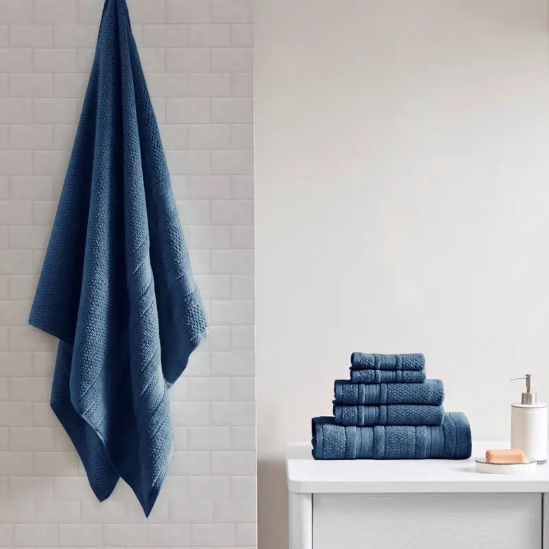 6 Piece Set Cotton Quick Dry Bath Towel