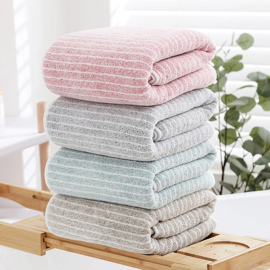4/8pcs Set, Including One Oversized 41.34X78.74 Inch Star Striped Bath Towel And Three Small Square Towels 11.81X11.81 Inches. Made Of Highly Absorbent Coral, It Dries Quickly Without Shedding Hair. This Includes Beach Towels