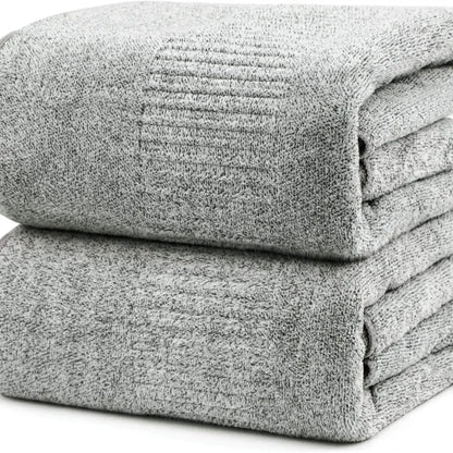 SEISSO Bath Towels Set of 2 or 4 Premium Bath Towels 35” x 63” Oversized Towels for Bathroom Quick Drying & Lightweight Bath Sheets Towels for Adults -... Dark Blue Smooth