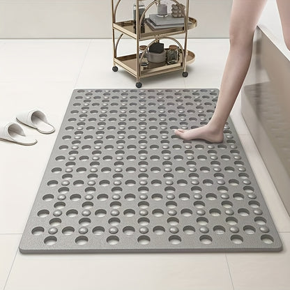 1 Quick-Dry Non-Slip Shower Mat with Round Hole Design - Non-Slip Bathroom Floor Mat, Fast-Draining and Massage Ring Mat, Suitable for Bathtubs, Showers, Restrooms, and Hotel Bathrooms - Easy-to-Clean Bathroom Accessory, Non-Slip Shower Mat