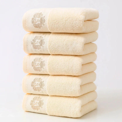Unisex 5-Piece Thick Ultra Soft Bath Towel Gift Pack for Couples, Highly Absorbent Water Absorbent Quick Dry, 35x75cm Home Bathroom Hand & Body Towels