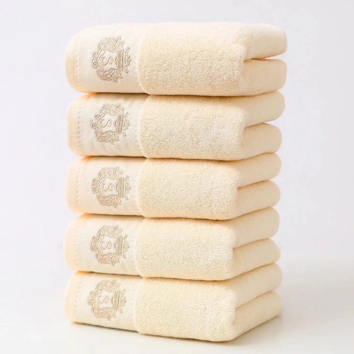 Unisex 5-Piece Thick Ultra Soft Bath Towel Gift Pack for Couples, Highly Absorbent Water Absorbent Quick Dry, 35x75cm Home Bathroom Hand & Body Towels