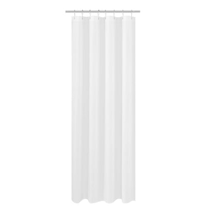 N&Y HOME Fabric Shower Curtain Liner with Magnets Standard Size, White