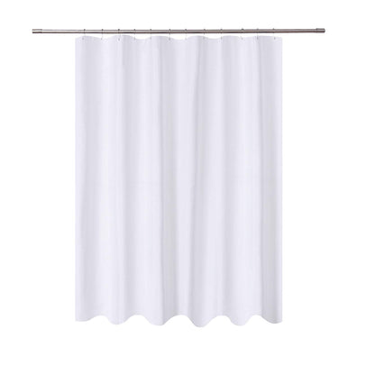 N&Y HOME Fabric Shower Curtain Liner with Magnets Standard Size, White