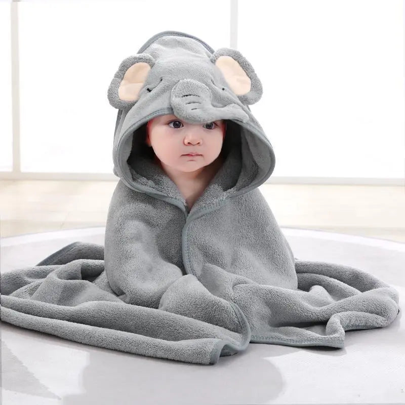 Premium Ultra Soft Absorbent Bath Towel 31.5×31.5 Inch / 80×80cm, Breathable Adorable Animal Pattern Towel, Multi-Purpose All-Season Essential