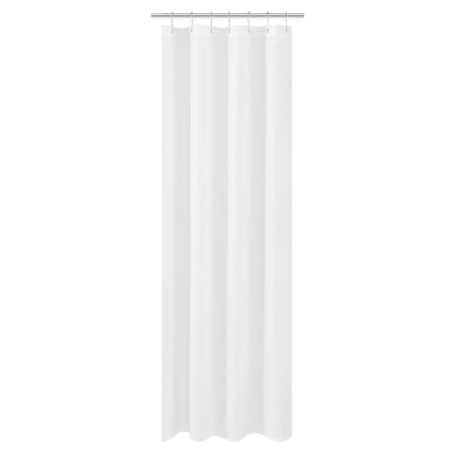 N&Y HOME Fabric Shower Curtain Liner with Magnets Standard Size, White