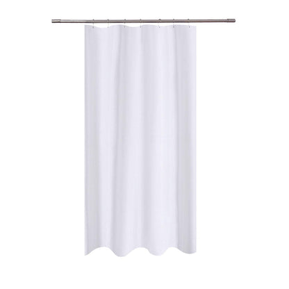 N&Y HOME Fabric Shower Curtain Liner with Magnets Standard Size, White