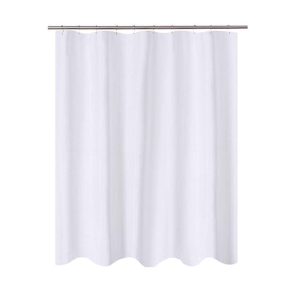 N&Y HOME Fabric Shower Curtain Liner with Magnets Standard Size, White