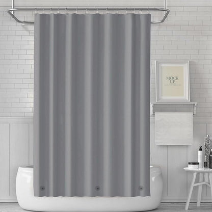 TIKABC Black Shower Curtain Liner, 4G PEVA Shower Liner, Plastic Waterproof Shower Curtains, 72x72 inch with Grommet Holes 3 Magnetic Weights(Black)