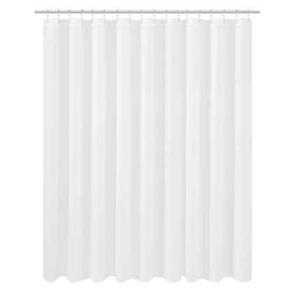N&Y HOME Fabric Shower Curtain Liner with Magnets Standard Size, White