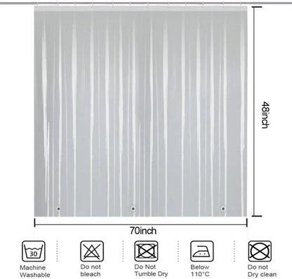 YISURE Short Shower Curtain Liner 48 Inch Length, Clear Peva for Walkin Tub