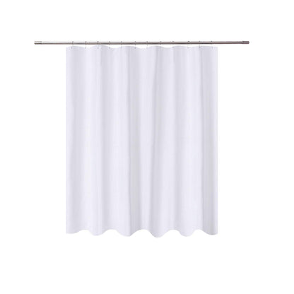 N&Y HOME Fabric Shower Curtain Liner with Magnets Standard Size, White