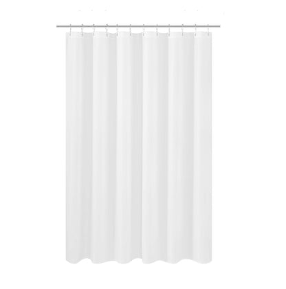 N&Y HOME Fabric Shower Curtain Liner with Magnets Standard Size, White