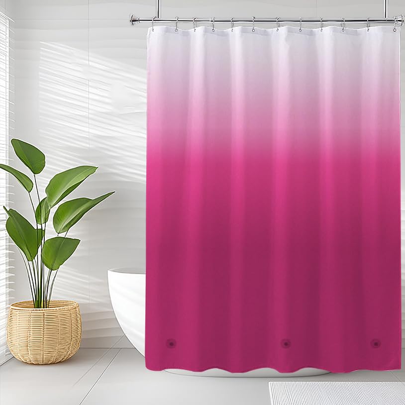 TIKABC Black Shower Curtain Liner, 4G PEVA Shower Liner, Plastic Waterproof Shower Curtains, 72x72 inch with Grommet Holes 3 Magnetic Weights(Black)