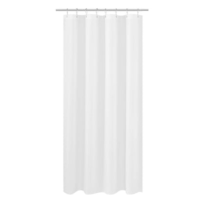 N&Y HOME Fabric Shower Curtain Liner with Magnets Standard Size, White
