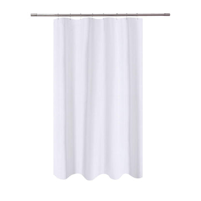 N&Y HOME Fabric Shower Curtain Liner with Magnets Standard Size, White