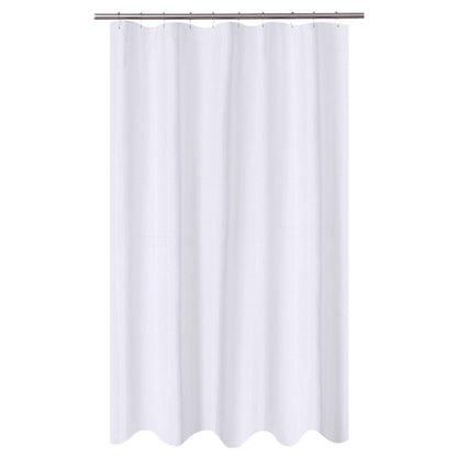N&Y HOME Fabric Shower Curtain Liner with Magnets Standard Size, White