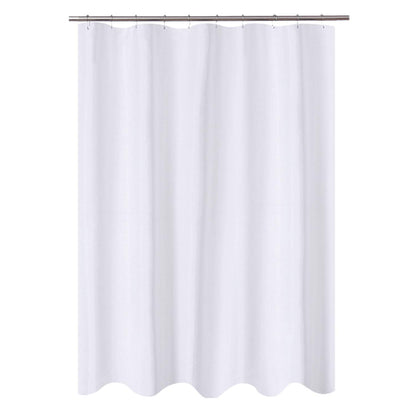 N&Y HOME Fabric Shower Curtain Liner with Magnets Standard Size, White