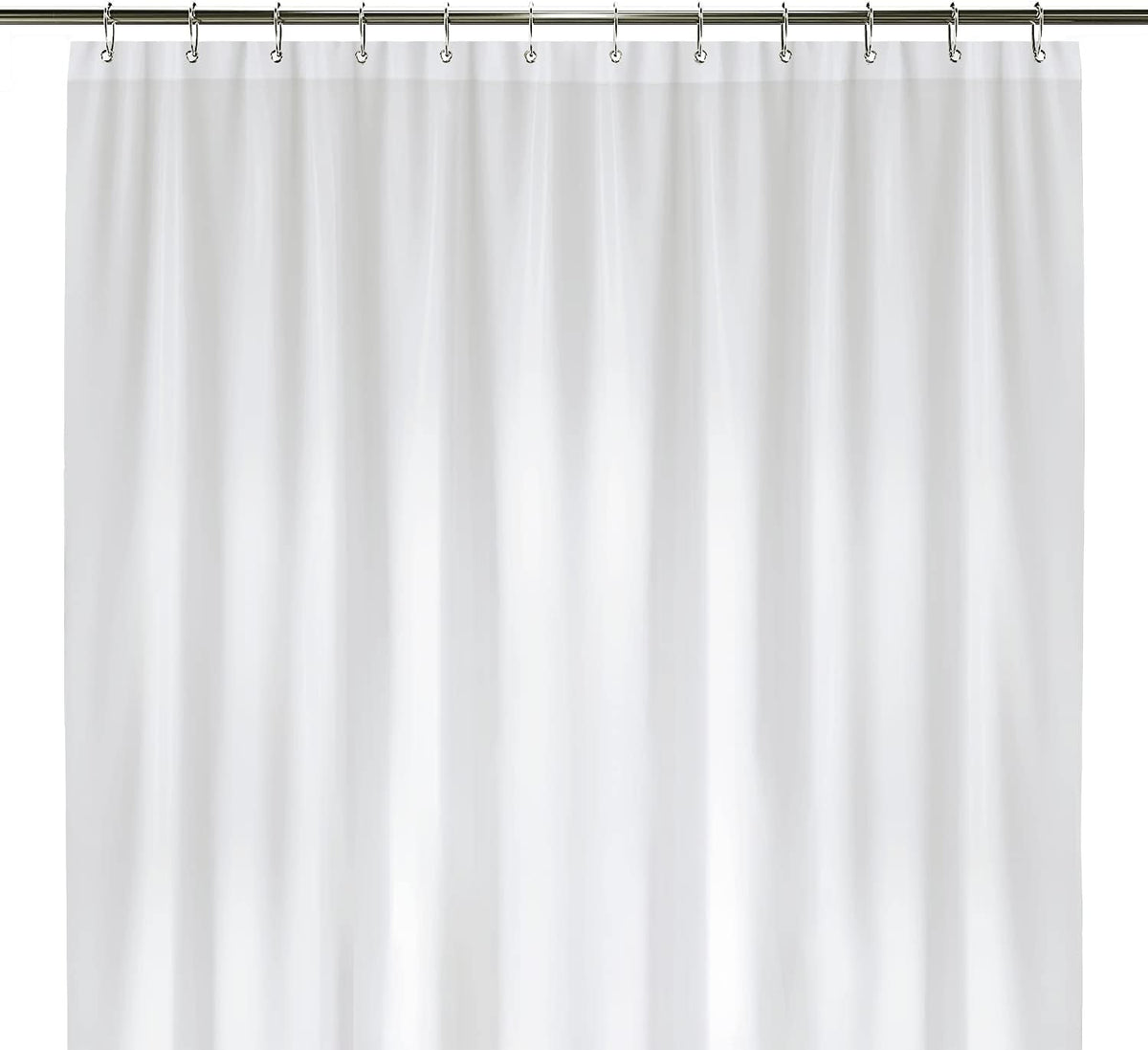 LiBa Shower Curtain PEVA 8G, 72x72 Inch Waterproof White