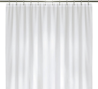 LiBa Shower Curtain PEVA 8G, 72x72 Inch Waterproof White