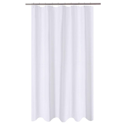N&Y HOME Fabric Shower Curtain Liner with Magnets Standard Size, White