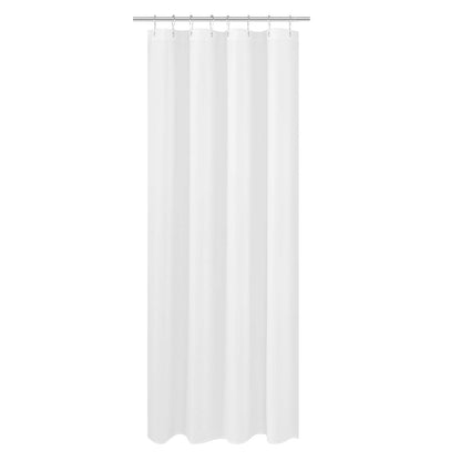 N&Y HOME Fabric Shower Curtain Liner with Magnets Standard Size, White