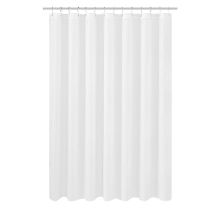 N&Y HOME Fabric Shower Curtain Liner with Magnets Standard Size, White