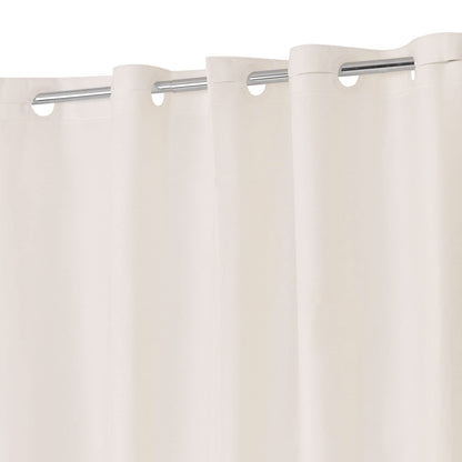 No Hook Shower Curtain or Liner, Standard Size 71 x 74, Pebble