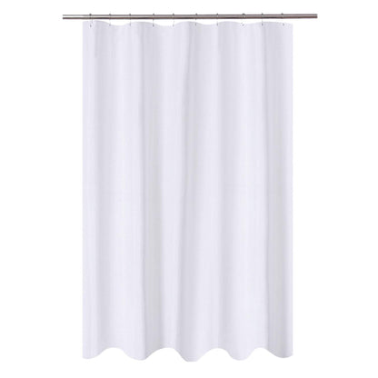 N&Y HOME Fabric Shower Curtain Liner with Magnets Standard Size, White