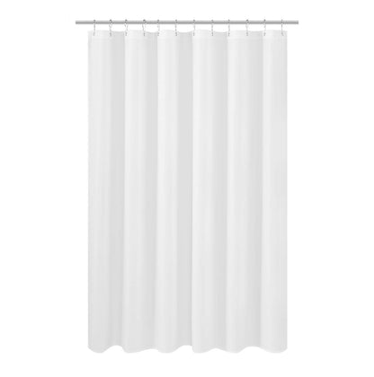 N&Y HOME Fabric Shower Curtain Liner with Magnets Standard Size, White