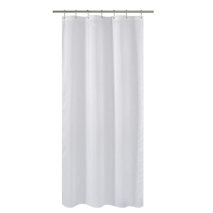 N&Y HOME Fabric Shower Curtain Liner with Magnets Standard Size, White