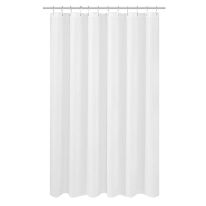 N&Y HOME Fabric Shower Curtain Liner with Magnets Standard Size, White