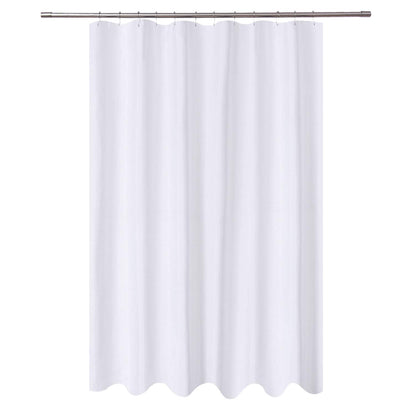 N&Y HOME Fabric Shower Curtain Liner with Magnets Standard Size, White