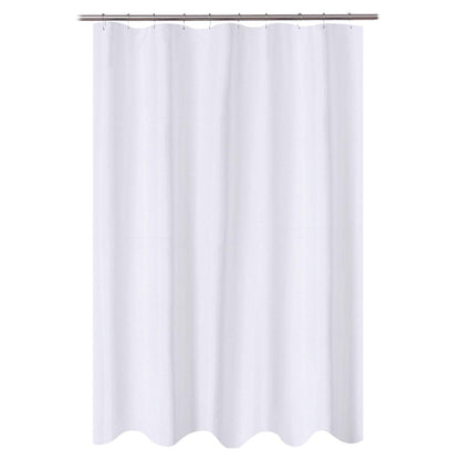 N&Y HOME Fabric Shower Curtain Liner with Magnets Standard Size, White