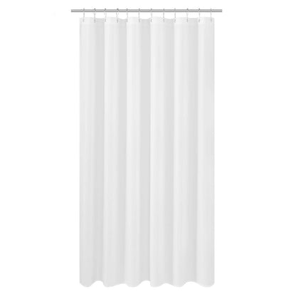 N&Y HOME Fabric Shower Curtain Liner with Magnets Standard Size, White