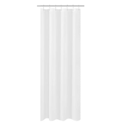 N&Y HOME Fabric Shower Curtain Liner with Magnets Standard Size, White