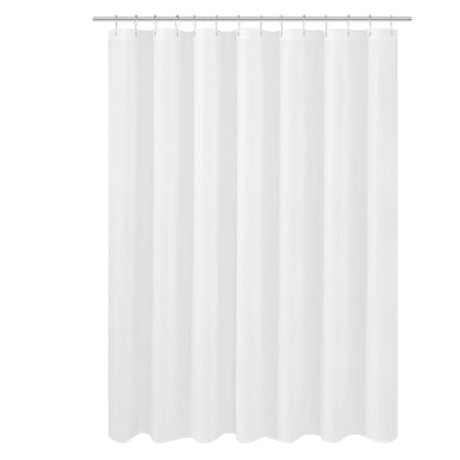 N&Y HOME Fabric Shower Curtain Liner with Magnets Standard Size, White