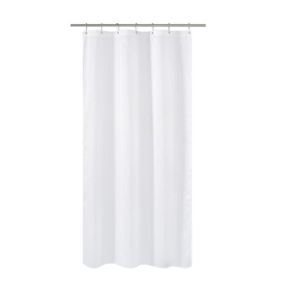N&Y HOME Fabric Shower Curtain Liner with Magnets Standard Size, White