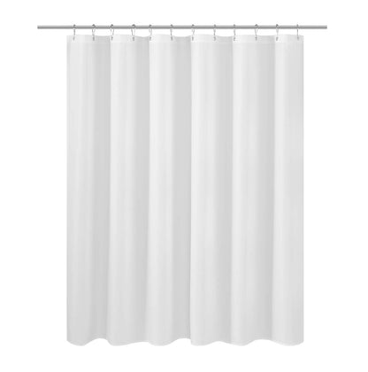 N&Y HOME Fabric Shower Curtain Liner with Magnets Standard Size, White