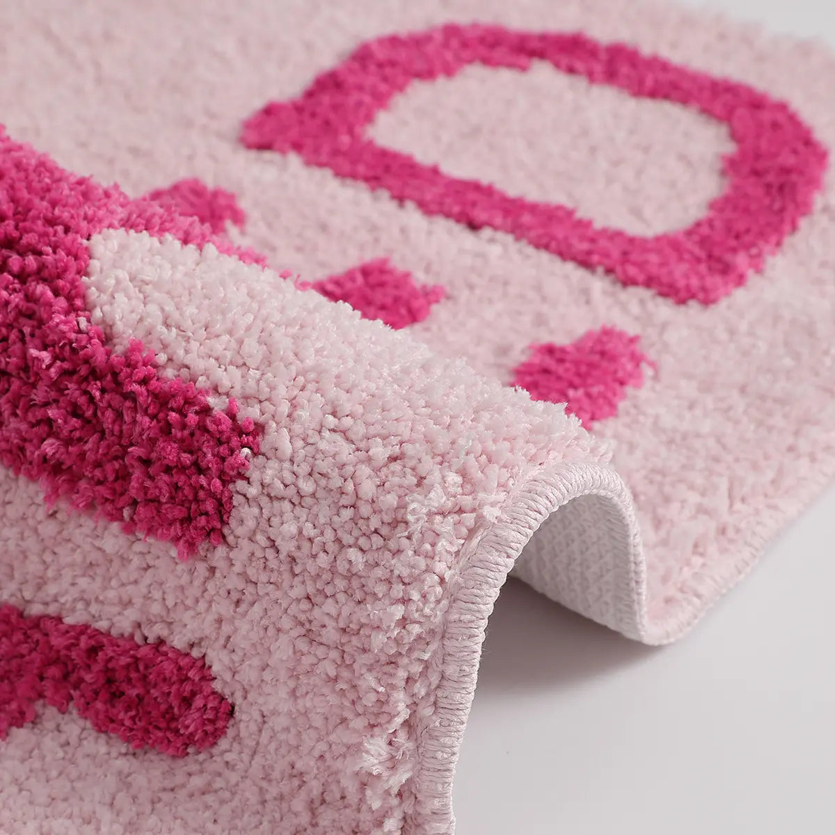 Bold Pink Humor Rectangle Bath Mat - Fun Get Naked Art Novelty Print Bathroom Decor, 32"x20" Non-Slip, Machine Washable, Soft Absorbent for Bathroom Floor, Tub