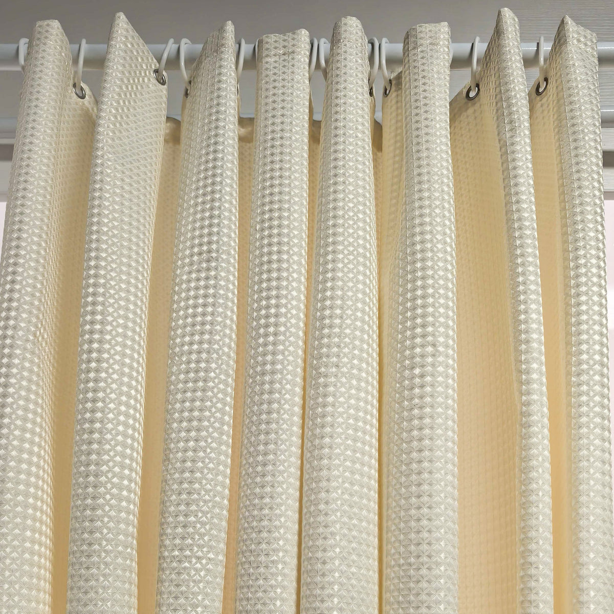 1pc Thickened Jacquard Laminated Waffle Weave Shower Curtain, Thickened Waffle Weave Shower Curtain, Includes Matching Hooks, Home Decor Curtain, Bathroom Curtain