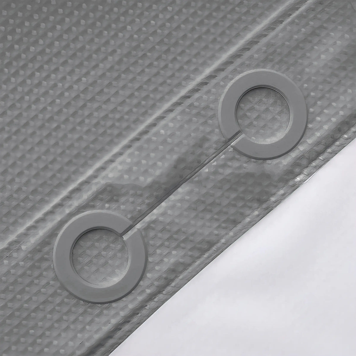 Hookless Shower Curtain and Liner Set - Snap-In Hooks, Plastic Fast-Dry Fabric, Waffle Pattern, Waterproof, Mildew-Blocking, Modern Aesthetic Home Bathroom Accessory