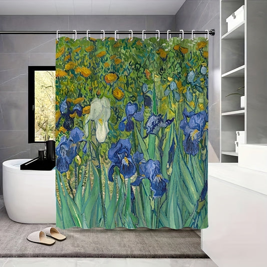 High-Definition Digital Print Polyester Bathroom Shower Curtain, 1PC