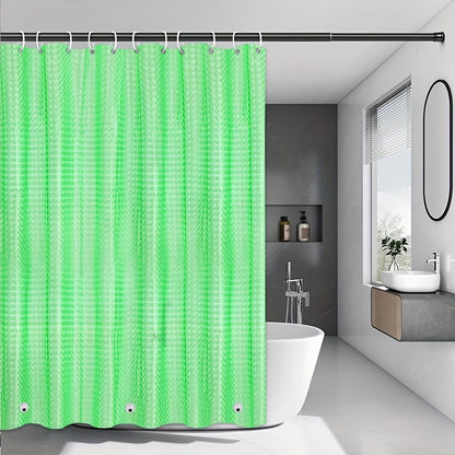 Clear Heavyweight 1pc Bathroom Curtain Liner with Magnets, 71' W x 71' H, Shower Curtain, Bath Curtain, Bathroom Curtain, Window Curtain, Transparent Crystal Shower Curtain with Plastic Hooks, Home Decor, Bath Decor
