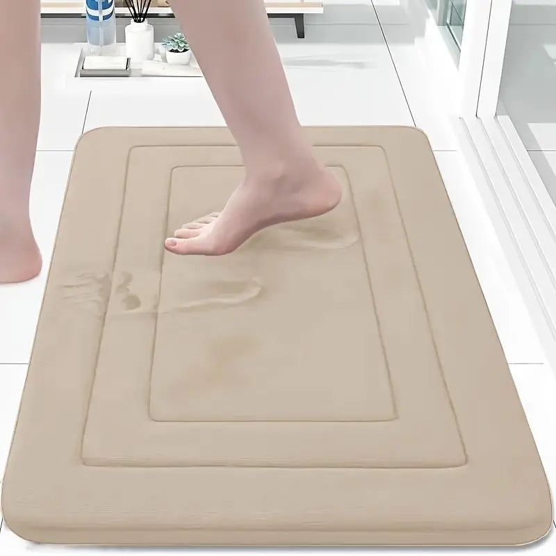 Memory foam bath mat, absorbent non-slip cushion rug, pvc bottom, kitchen sink, office carpet